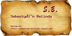 Sebestyén Belinda névjegykártya